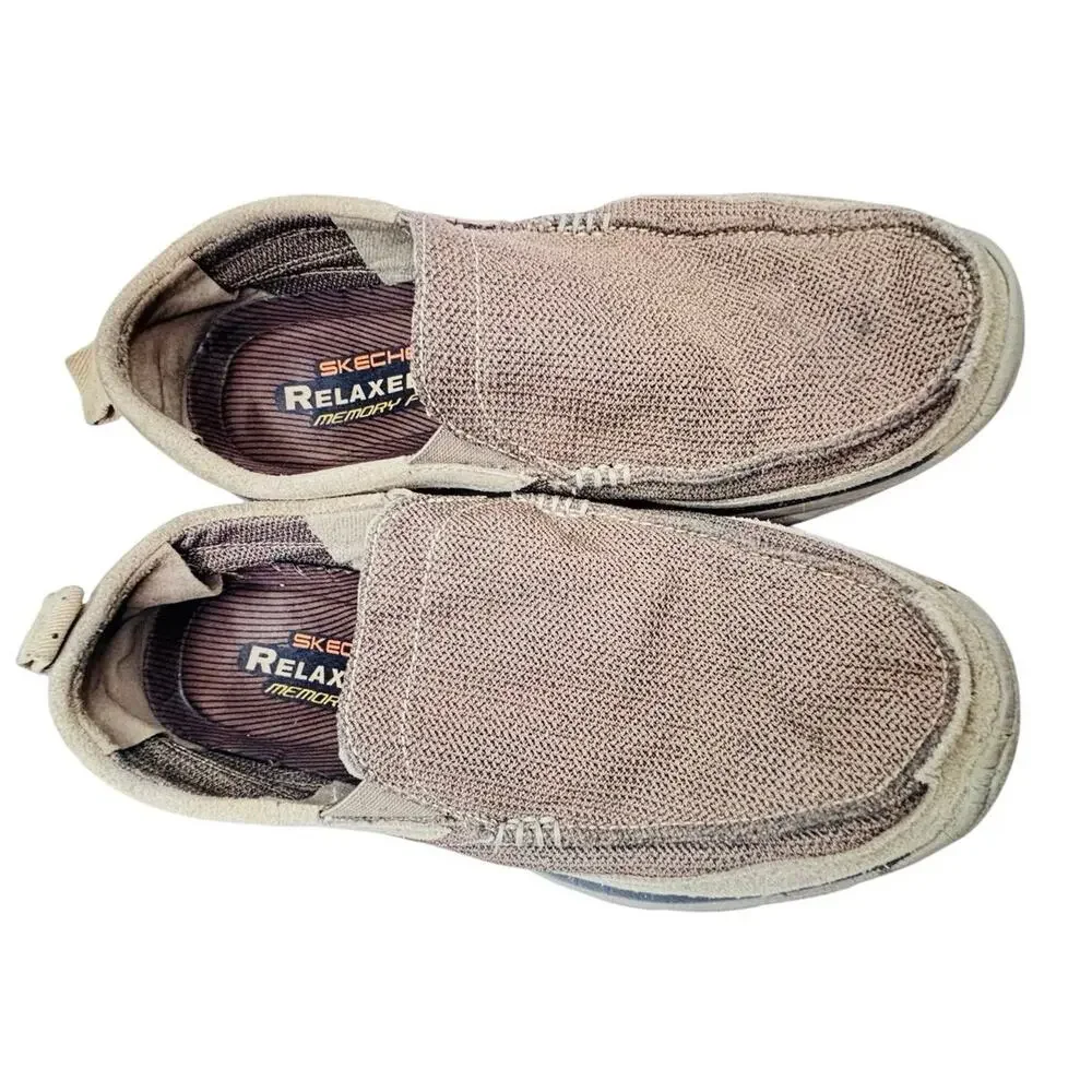 Skechers Superior Milford Mens leather loafers slip on mesh memory foam shoes s8